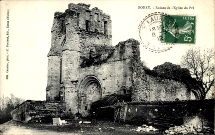 Donzy ruines église du Pré