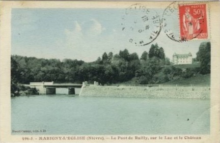 Marigny l'Eglise Pont de Railly et château