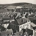 Prémery Vue aérienne quartier de la mairie -1950