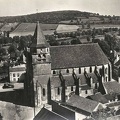 Prémery Vue aérienne quartier de l'église Saint-Michel -1950