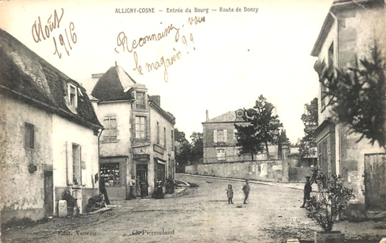 Alligny Cosne entrée du bourg