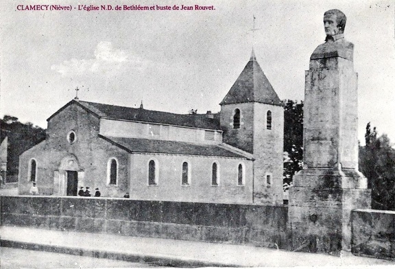 Clamecy Notre Dame de bethléem et buste de Jean Bouvet