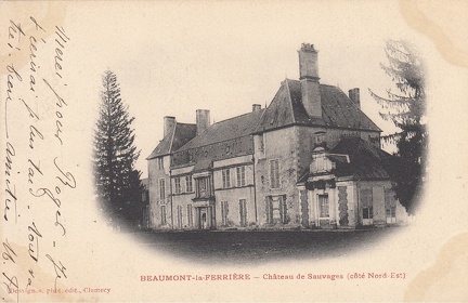 Beaumont la Ferrière Château de Sauvage côté nord-est