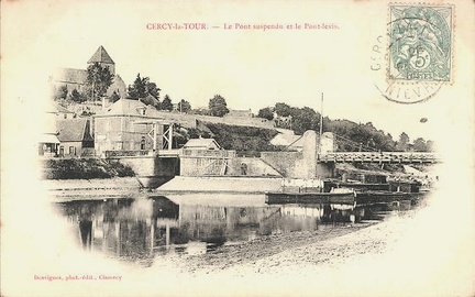 Cercy la Tour Pont suspendu et pont levis