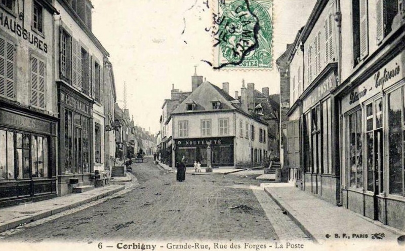 Corbigny Rue des forges-Grande rue-Poste